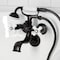 Kingston Brass Tub Wall Mount Clawfoot Tub Faucet with Hand Shower, Oil Rubbed Bronze KS225PXORB - alternate 3